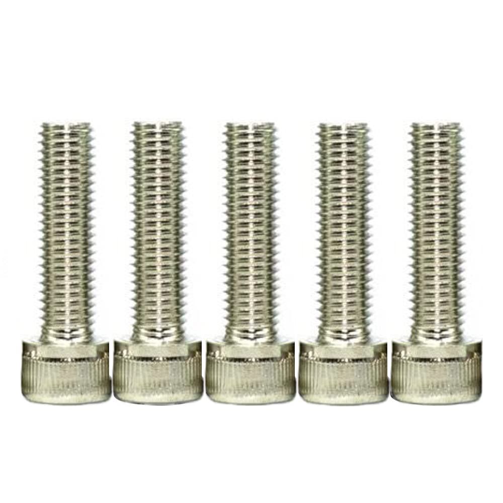 Universal Screws M7 Hex Socket Cap Cup Bolts 1.0mm Pitch Fine Thread Allen Screw (M7x25-1.0 / Nickel