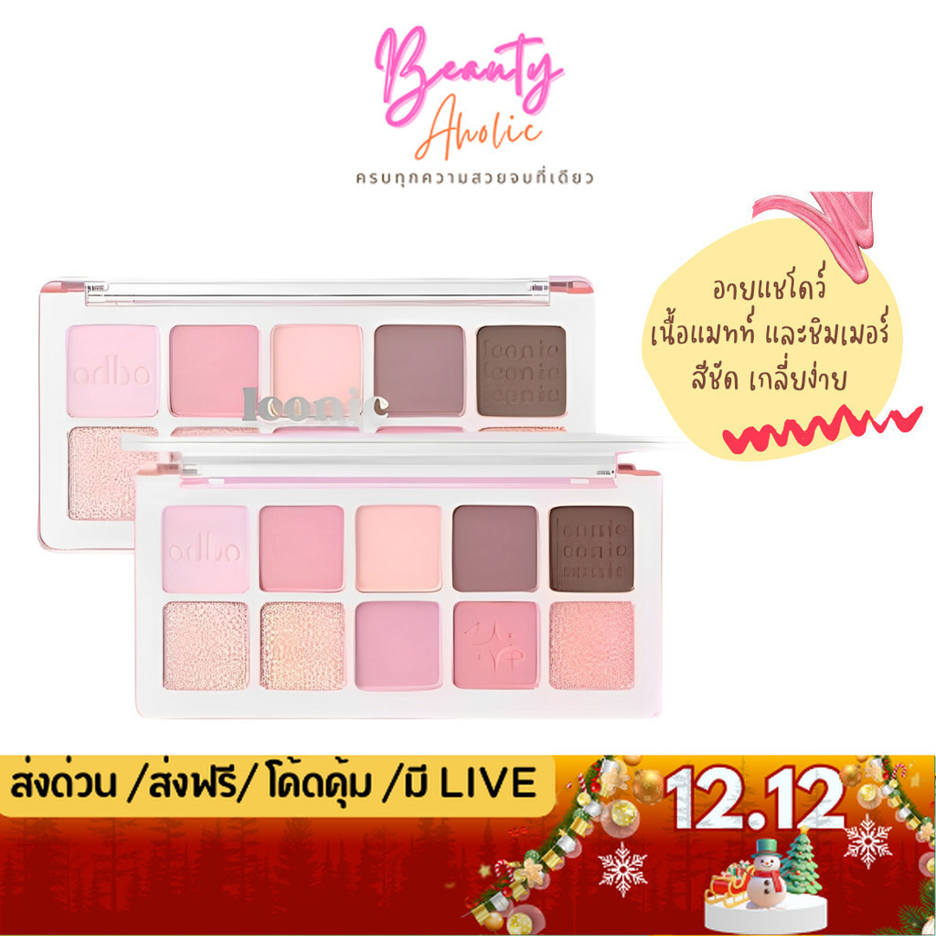 💟ของแท้ | ส่งด่วน💟 พาเลท อายแชโดว์ 10 เฉดสี odbo Iconic Eyeshadow Palette (OD2029)