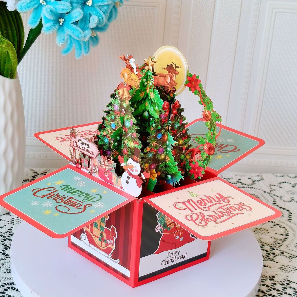 8 ️ ⃣ 3D Christmas Tree 3D Creative 3D Box Christmas Greeting Card Pop-up 3D Box Card 25.11.24