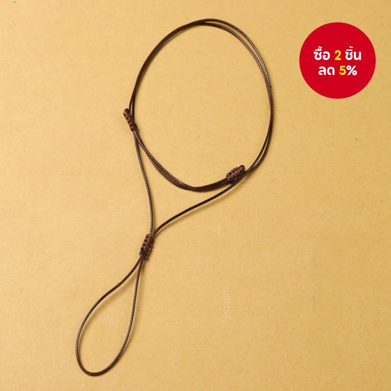สร้อยคอเชือกหนังกันน้ําใหม่ จี้หยกถักมือ เป็นเครื่องประดับยูนิเซ็กส์