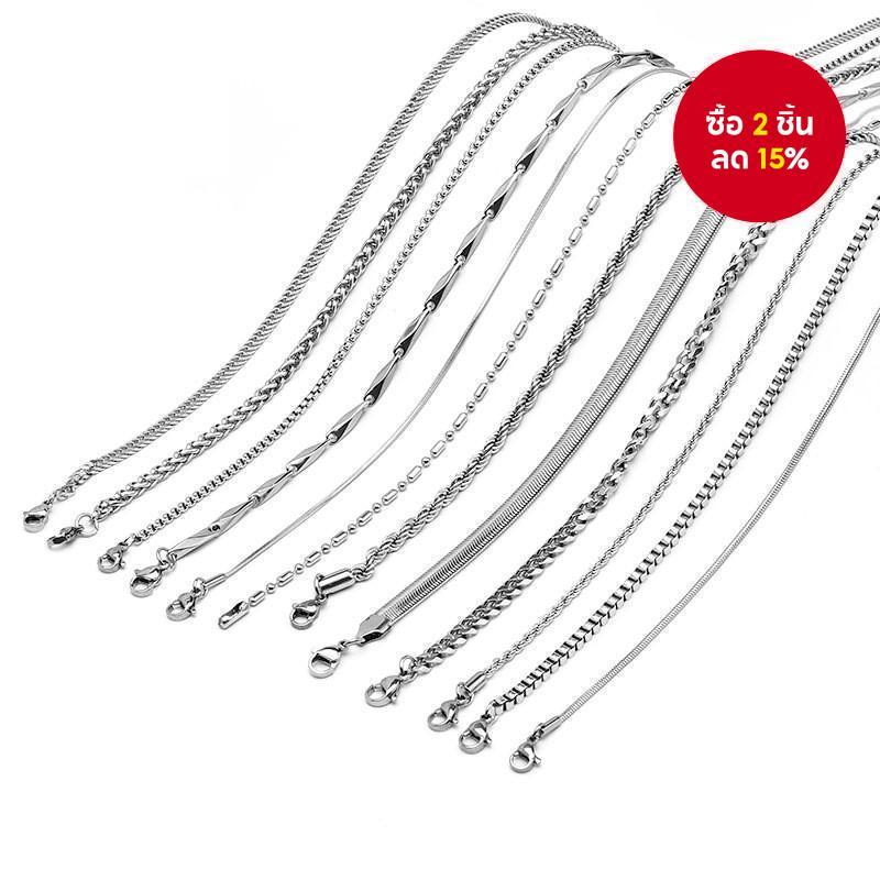 สร้อยคอโซ่เสื้อกันหนาวสแตนเลส-เครื่องประดับชั้นอินเทรนด์สําหรับผู้ชายผู้หญิง