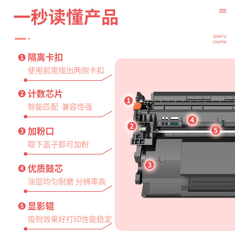 เหมาะสําหรับ HP W9024MC Selenium Drum E42540F ตลับหมึก E40040dn ตลับหมึกผง W9024XC Selenium กลอง