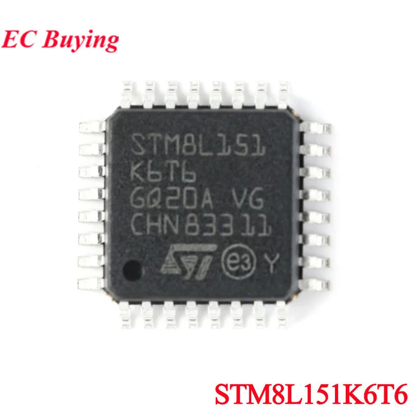 5 ชิ้น/1 ชิ้น STM8L151K6T6 STM8L151 STM8 LQFP-32 16MHz 32KB แฟลช 8 บิต Microcontroller MCU EEPROM 1K