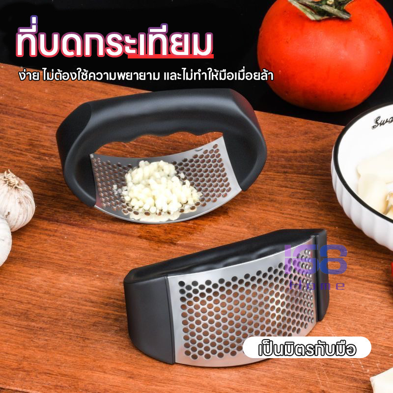 🧄168home🧄หัวบดกระเทียมอเนกประสงค์ทรงวงแหวนสำหรับใช้ในครัวเรือนสแตนเลส รุ่นใหม่ เครื่องตัดกระเทียมในครัว