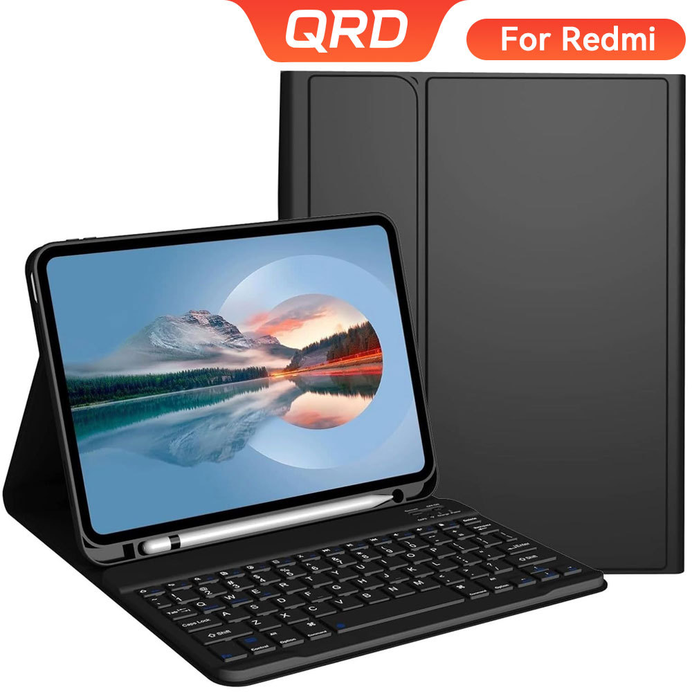เคสคีย์บอร์ด QRD สําหรับ Xiaomi Redmi Pad 2 11 นิ้ว 2025,คีย์บอร์ด Bluetooth แม่เหล็กแบบถอดได้