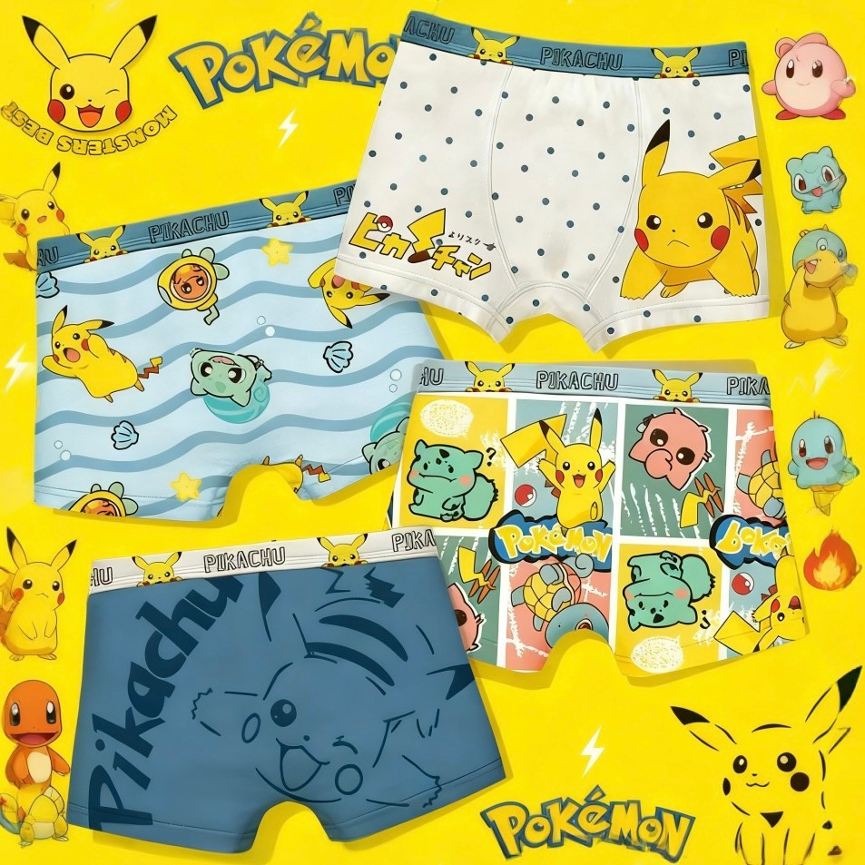 กางเกงบ็อกเซอร์ลายการ์ตูนสำหรับเด็กผู้ชาย อายุ 3-14 ปี - รูปที่ 2