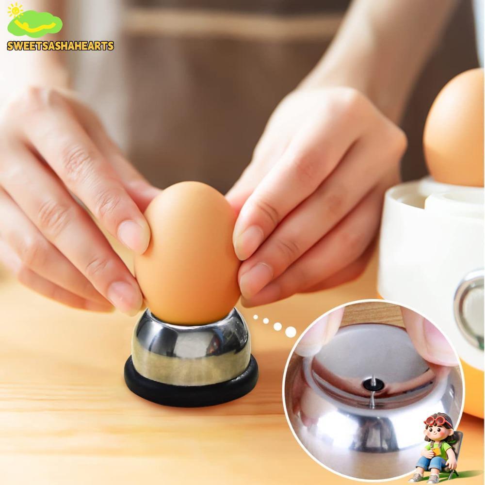 SWEETSASHA เครื่องแยกไข่, สแตนเลสปอกเปลือกง่ายไข่ต้ม Piercer, เครื่องมือเจาะคุณภาพเข็มเครื่องม้วนไข่ไข่