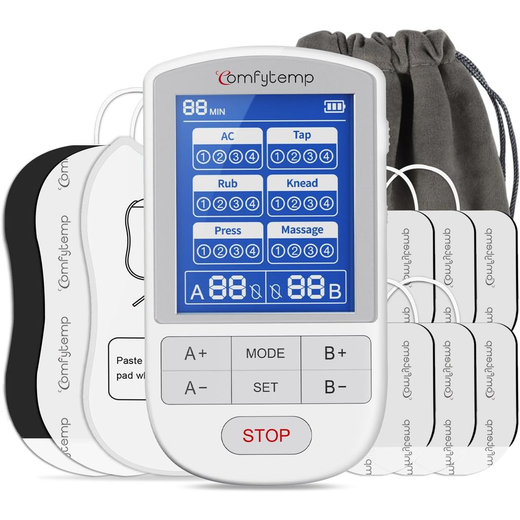 Comfytempo TENS Unit เครื่องกระตุ้นกล้ามเนื้อ, FSA HSA Eligible Dual Channels TENS เครื่องบรรเทาอากา