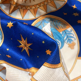 Blue Universe Starry Sky ผ้าปูโต๊ะสิบสองกลุ่มดาวพระเจ้าไพ่ทาโรต์เกมหนา Flannel ตาราง Mat