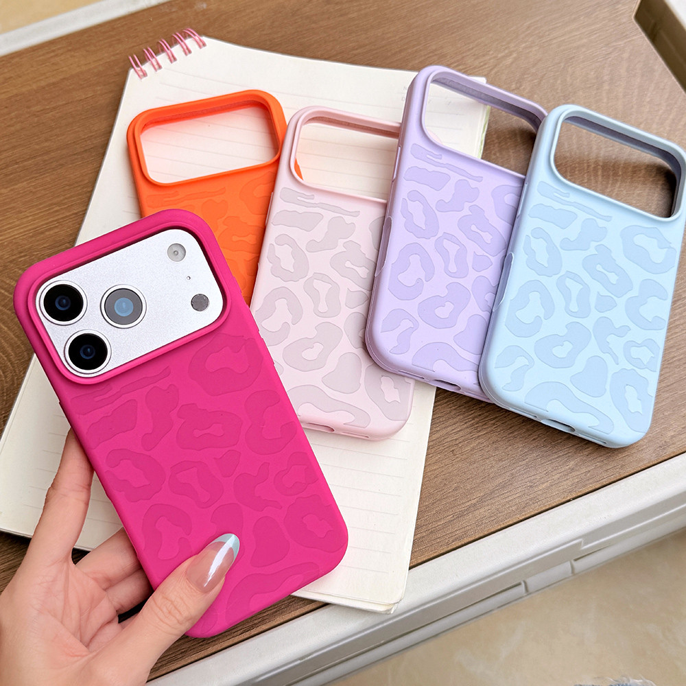 เสือดาวพิมพ์ซิลิโคนเหลวเคสโทรศัพท์สําหรับ ไอโฟน 17 มือโปร สูงสุด 17 อากาศ 16 บวก 15 14 13 12 11 กันกระแทกป้องกันปลอก