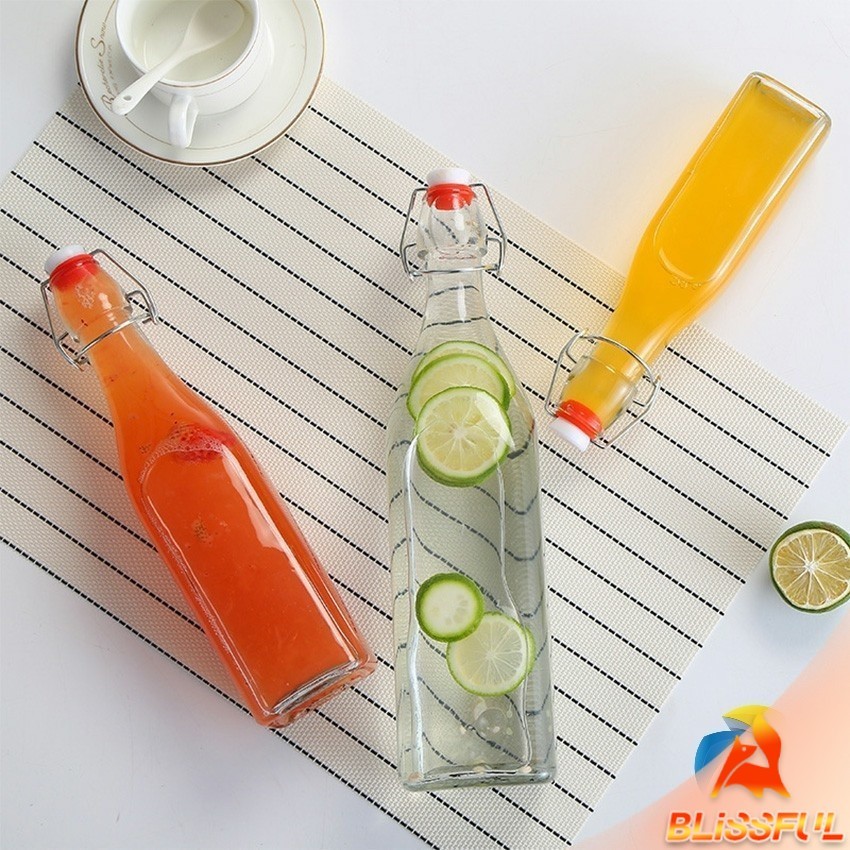B.F ขวดแก้วสุญญากาศพร้อมฝา เก็บน้ำ ขอเหลว Sealed glass bottle