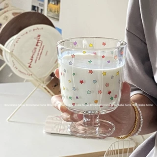 แก้วน้ำ แก้วกาแฟ การส่งออกไปเกาหลี ลายดาว✨ บรรจุภัณฑ์กล่องของขวัญ🎁 สำหรับร้านกาแฟ พร้อมส่ง
