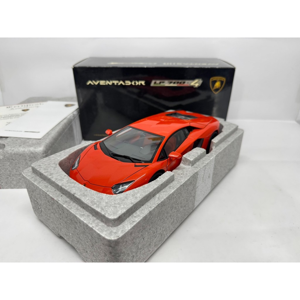 Autoart 1/18 Lamborghini Aventador LP700 Orange Original Bag สินค้าใหม่ซื้ออยู่บน The Contrary ซื้อเ