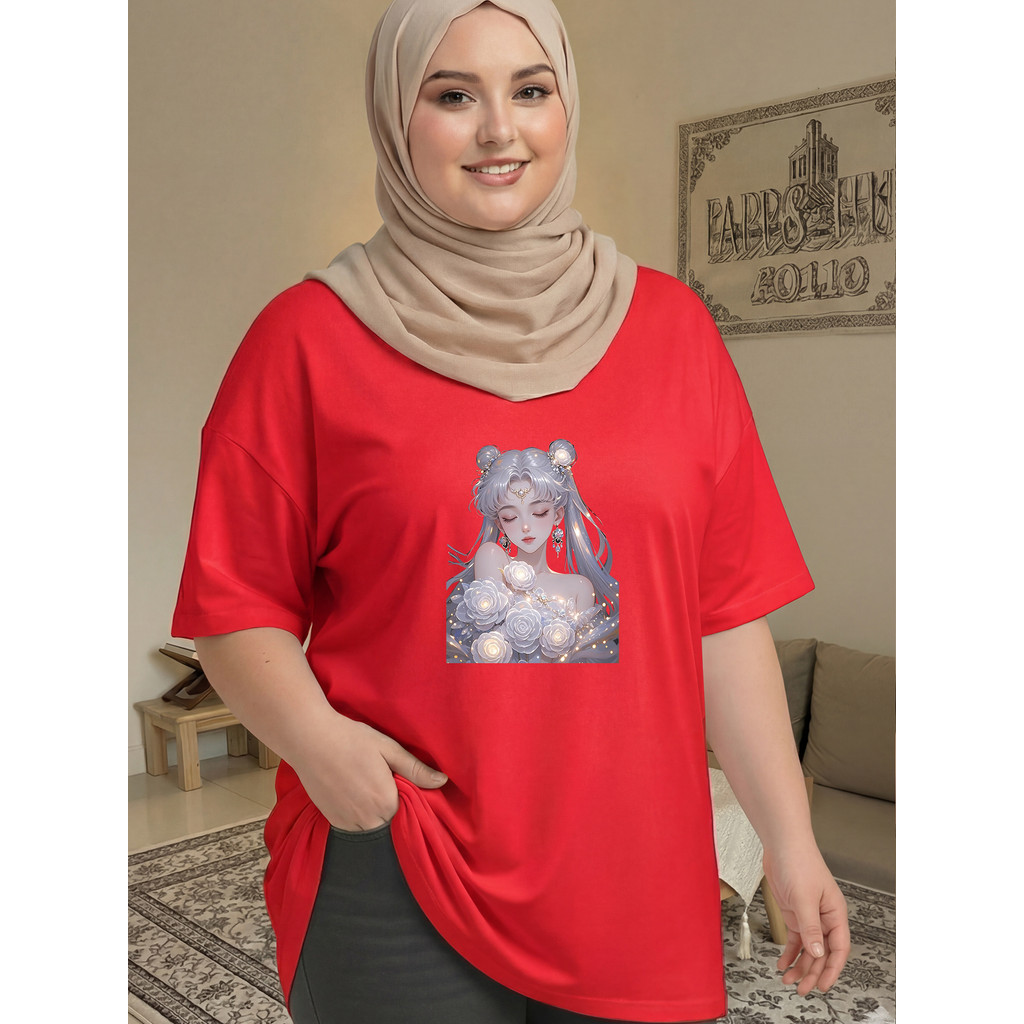 2Y623 [AIYOU] XL-5XL T เสื้อผู้หญิง Plus ขนาด Tshirt ผู้หญิงสุภาพสตรีคู่ T เสื้อสไตล์เกาหลี Crop Top