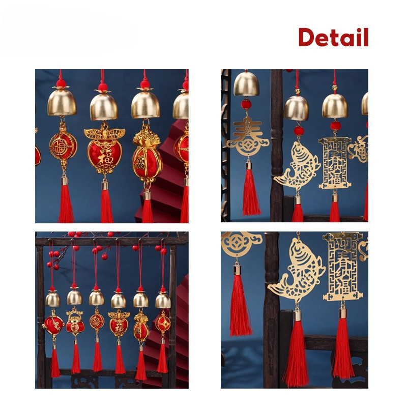 เครื่องประดับกระดิ่งปีใหม่ กระดิ่งลม ของขวัญปีใหม่ ของตกแต่งบรรยากาศเทศกาลสำหรับบ้าน เครื่องประดับแขวนสวัสดีปีใหม่ - รูปที่ 3