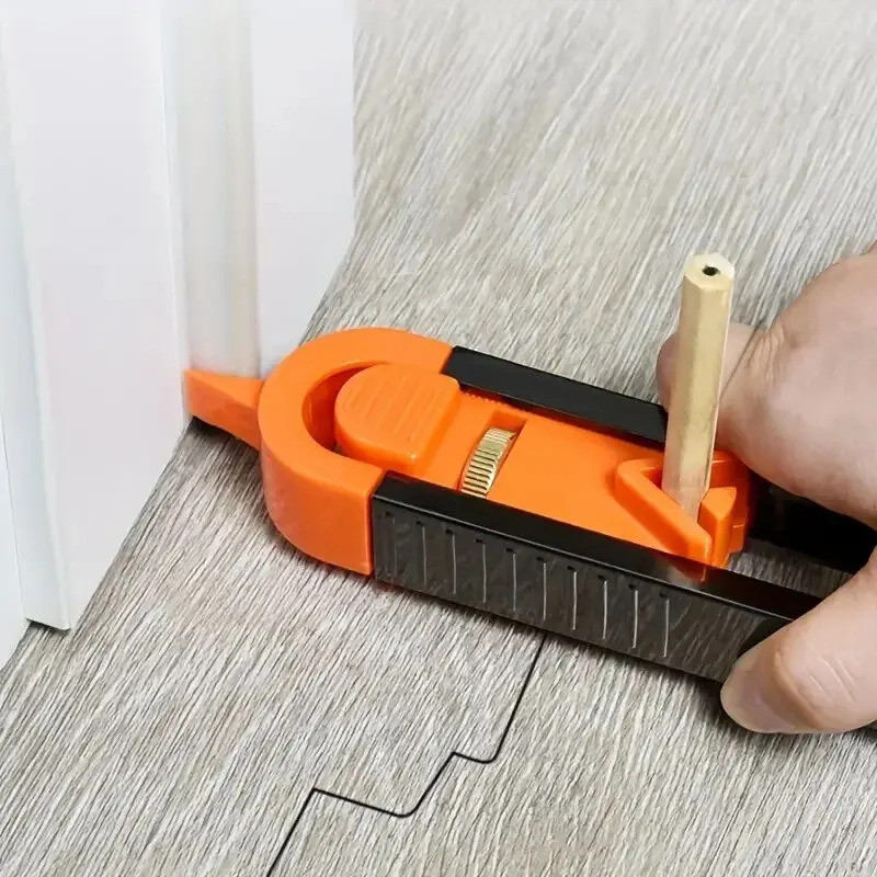 โปรไฟล์ใหม่ Scribing ไม้บรรทัด Contour Gauge พร้อมล็อคปรับล็อคที่แม่นยํา Woodworking Gauge Profile D