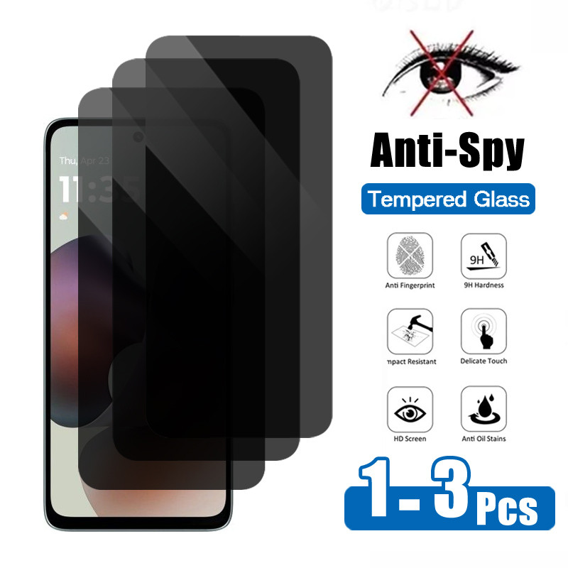 1-3 PCS สําหรับ Moto G66j 5G Anti-SpyTempered Glass สําหรับ Motorola Moto G66y G06 G100 Pro X70 Air 