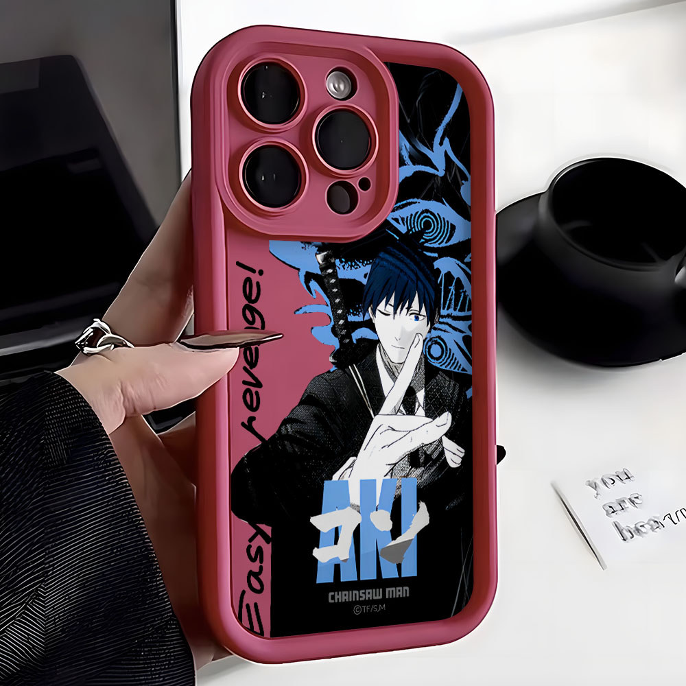 Anime Chainsaw Man Hayawa Aki Casing สําหรับ Samsung Galaxy S25 S24 S23 S22 S21 Ultra S20 FE Plus M54 Note20 5G Soft Cases TPU Cover - รูปที่ 3