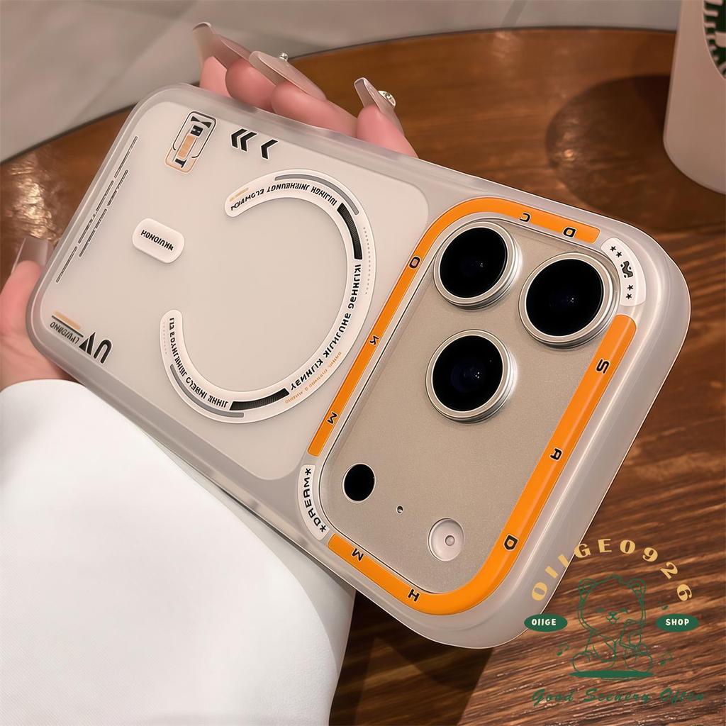 เคส iPhone17 IMD Skin Scrub เคสโทรศัพท์แม่เหล็ก iphone17 Pro Max16 15 14 13 12 เคสสําหรับ iPhone เคสซิลิโคนนิ่ม TPU กันกระแทก