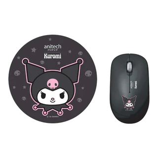 ANITECH WMP01ชุดคอมโบเซ็ต KU-WMP01 เม้าส์ไร้สาย+แผ่นรองเม้าส์ เชื่อมแบบ USB
