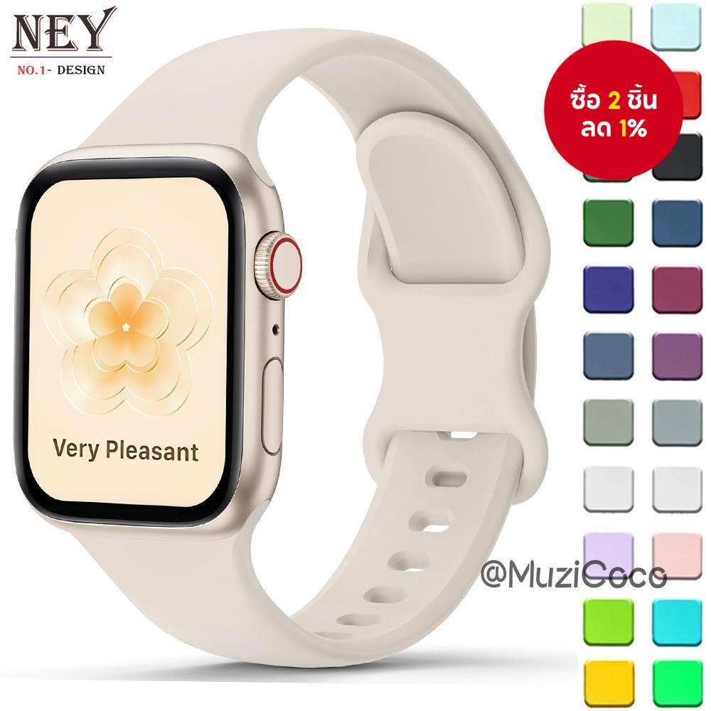 สายซิลิโคนสําหรับ Apple Watch 46 มม. 42 มม. Original Sport Bracelet Series 10 9 8 SE 4 5 Ultra 2