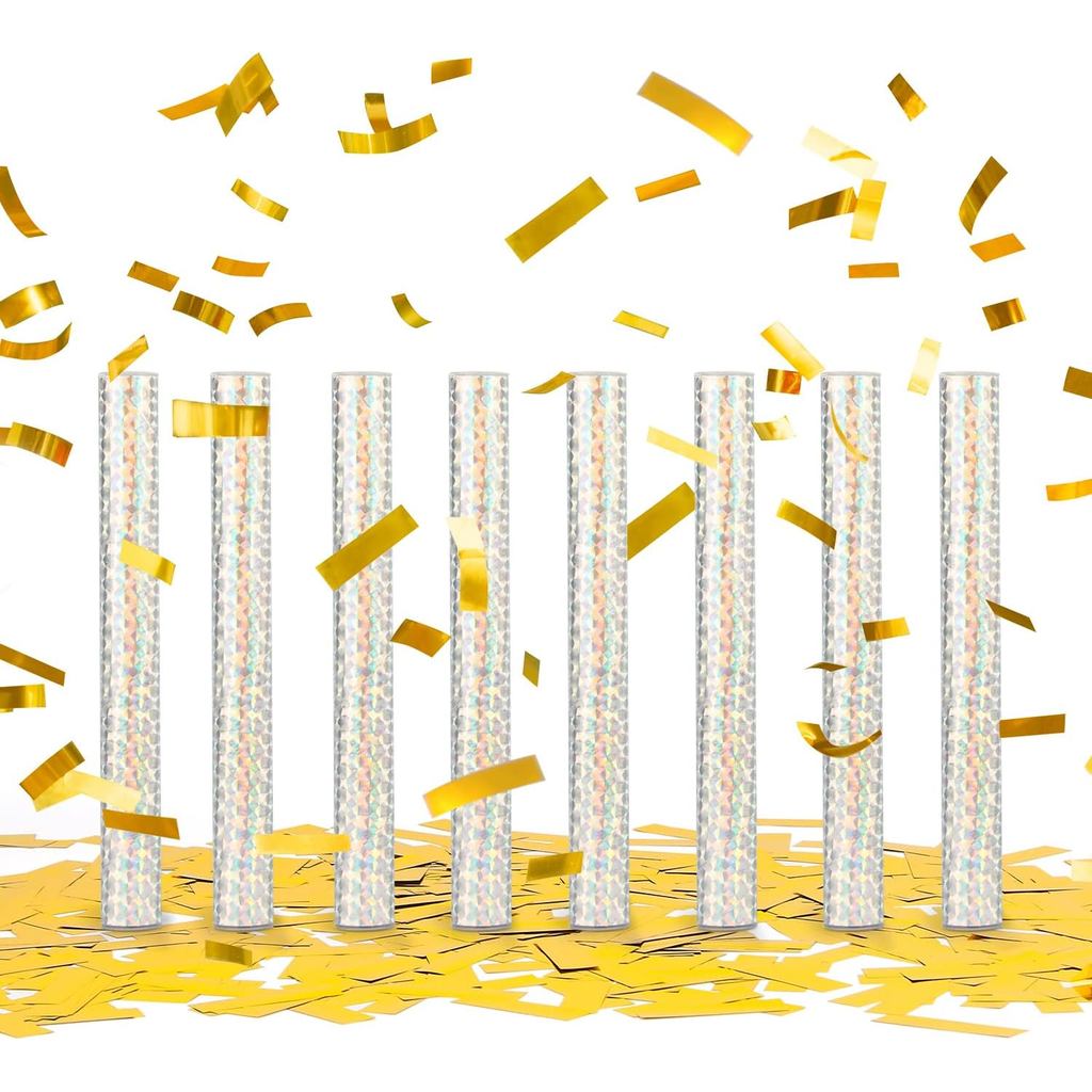 BATTIFE Confetti Wands, 7.8inch Confetti Shoot Poppers, Tissue Paper Flick Flutter Sticks for Weddin