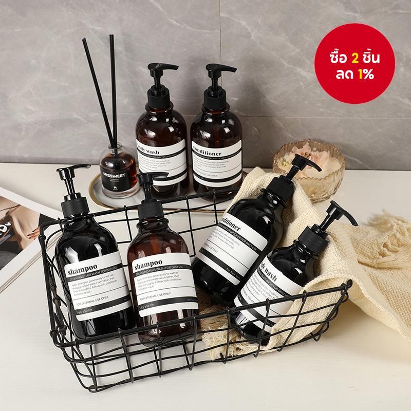 ขวดน้ำยาล้างจานสีอำพันใหม่พร้อมปั๊ม: ป้ายกันน้ำสำหรับซิงค์ในครัวและสบู่มือในห้องน้ำ, ห容ชิ้นครีมบำรุงผิว