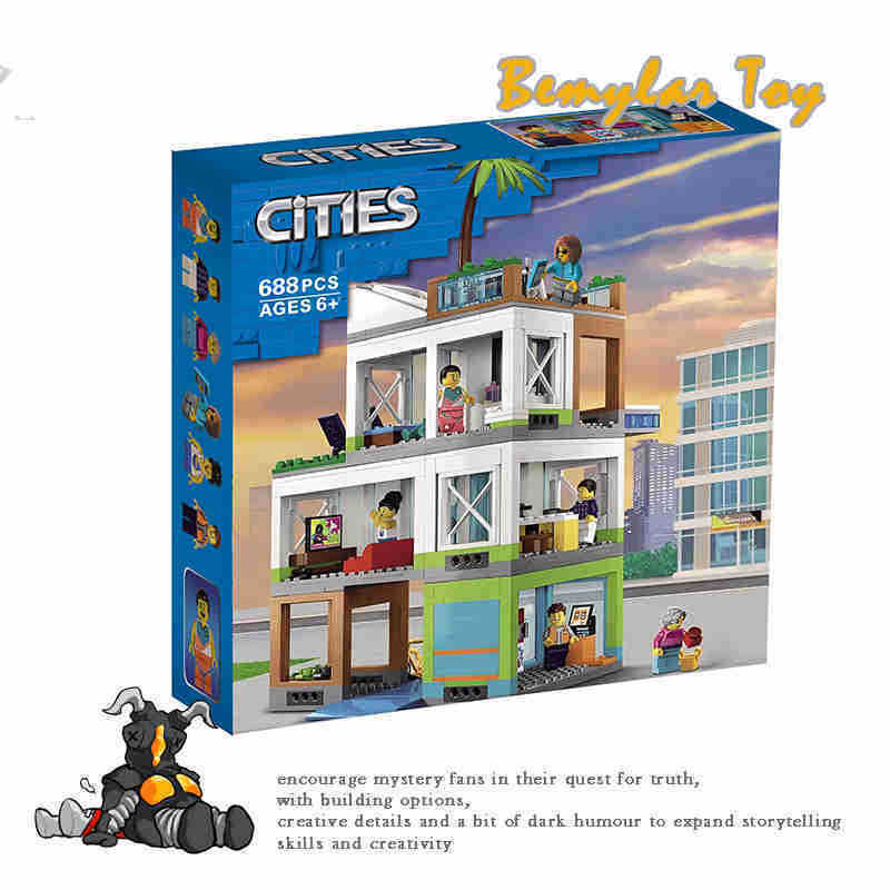 Bemular Hobby BM1X ใช้งานร่วมกับ city Town Apartment Building 60365儿 Building blocks EC2