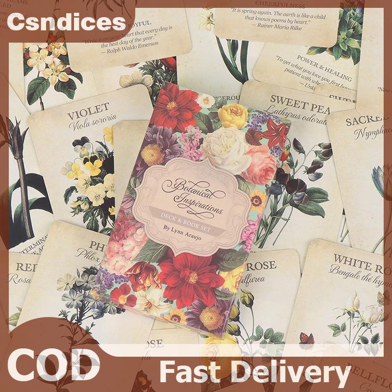 Csndices Botanical Flower Oracle Card Botanical Inspiration Divination เกมกระดาน TH