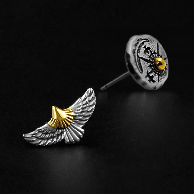 ต่างหู Takahashi Goro Feather Eagle สไตล์อินเดีย แบบไม่สมมาตร