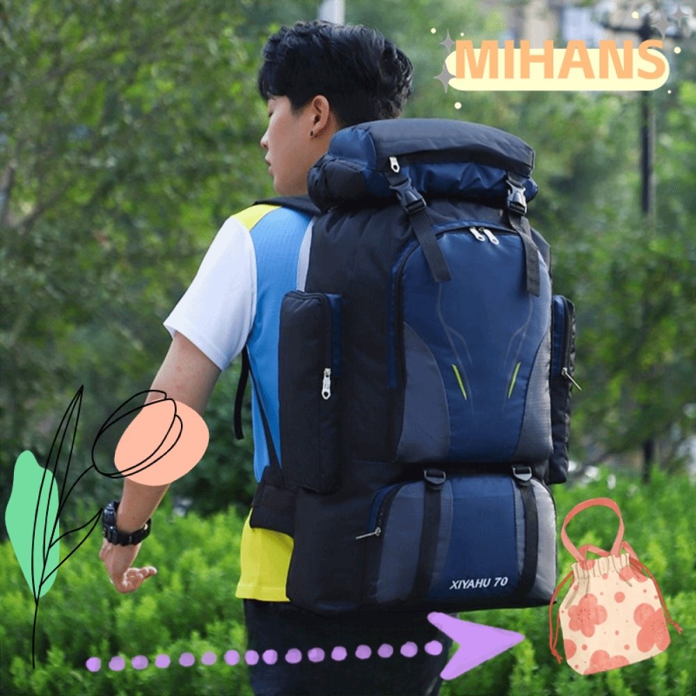 MIH 70L Waterproof Lightweight High-Capacity Outdoor Hiking Backpack Camping Travel Mountaineering B