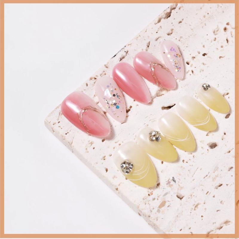 เล็บปลอม แบบสั้น เนื้อแมตต์ สําหรับต่อเล็บเจล UV DIY 420 ชิ้น - รูปที่ 4