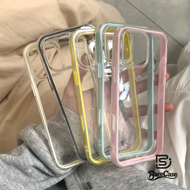 เคสมือถือขอบสีโปร่งใส กรณี DIYใส่รูปภาพได้ case for iPhone 16Pro Max 15PLUS/14/13/12 Pro Max/11 17/XS Max/XR/X|8/7 Plus