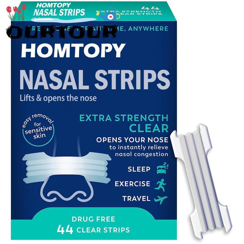 URTOUR Extra Strenght Nasal Strip, Strong Sleeping Aid ขวาซ้าย Passage Nose Strips, Sensitive Skin S
