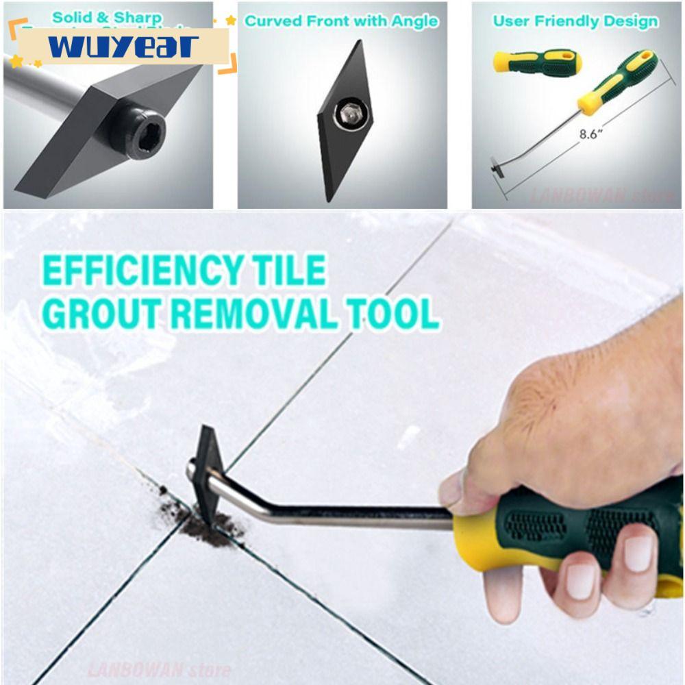 WUYEAR Tiles Gap Cleaner, ทังสเตนเหล็กกระเบื้อง Remover, เครื่องมือก่อสร้างมืออาชีพชั้นผนังตะเข็บทํา