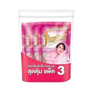 (ยกลัง 24ถุง) ไฟน์ไลน์ ปรับผ้านุ่ม สูตรมาตรฐาน สีชมพู 470 มล. 3ถุง x 8แพ็ค เลือกกลิ่นได้