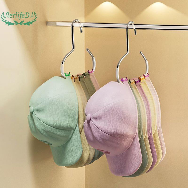 AF 1/3PCS ตู้เสื้อผ้าหมวกแขวน 8 หมวก Rack เบสบอลหมวก Organizer แขวนหมวกผู้ถือสําหรับตู้เสื้อผ้าห้องน