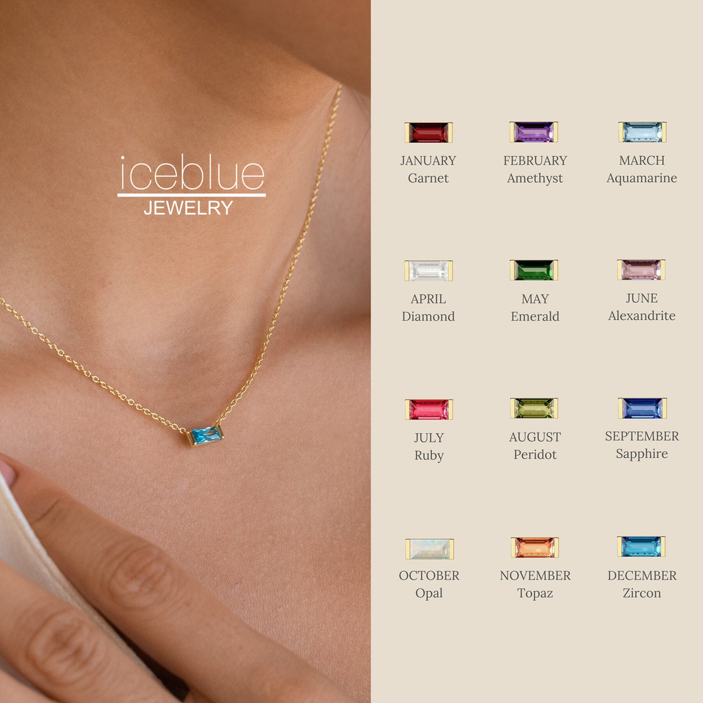 【iceblue】สร้อยคอ/สร้อยข้อมือจี้หินสังเคราะห์อัญมณีเกิด 12 เดือน ชุบ 14K Gold ไร้สนิม กันน้ำ ไทเทเนียมสตีล ของขวัญสำหรับผู้หญิง N196 B53 ราคา ถูกที่สุด ดีลบีเคเค