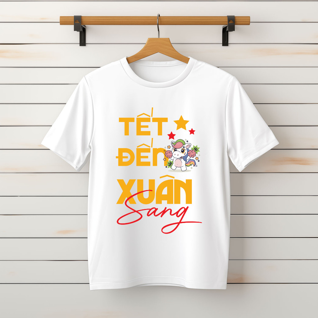 เสื้อยืดผู้ชายและผู้หญิง เสื้อ Tet - Spring Festival - Down Form - TET26P3.13 [HanoiSport]