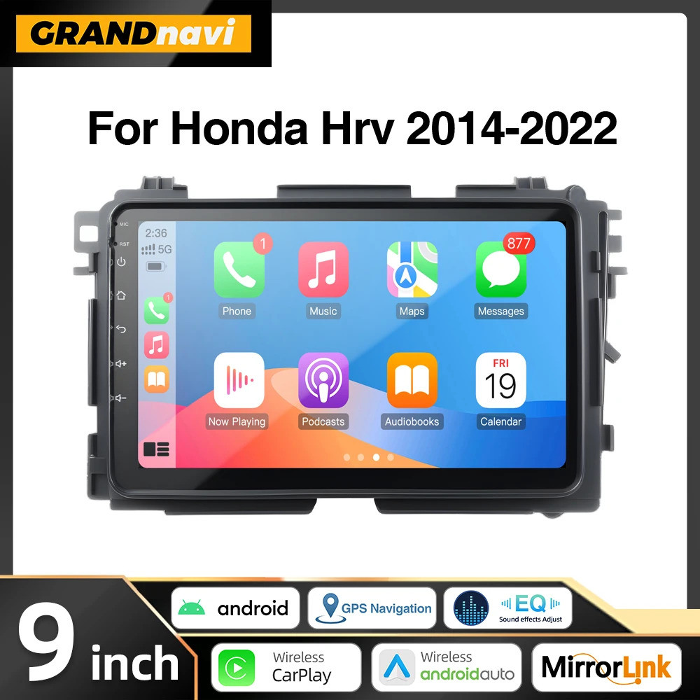 Android 13 ไร้สาย Carplay & auto สําหรับ Honda Vezel Hr - V Hrv Hr V Xrv 2014-2015 รถวิทยุเครื่องเล่