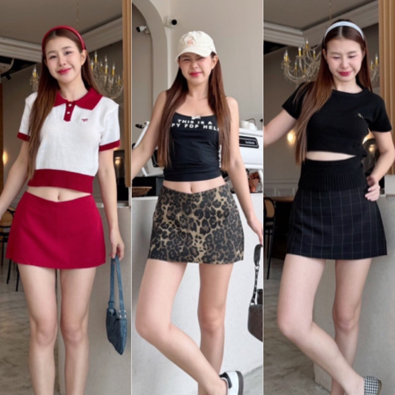 Cayla luv skirt กระโปรงเอวต่ำ มีซับกางเกง🔥พร้อมส่ง