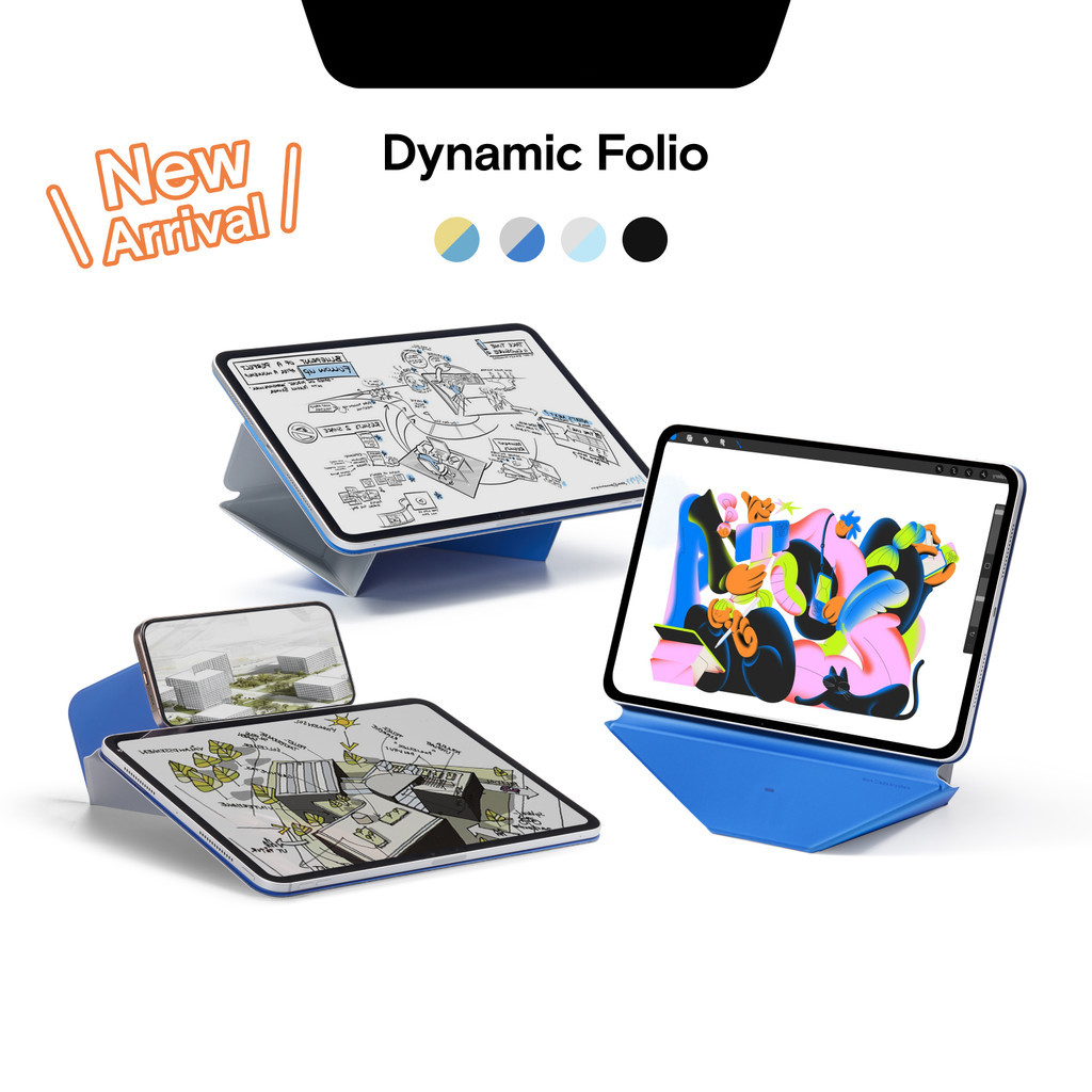 Dynamic Folio สําหรับขาตั้งแท็บเล็ตมัลติฟังก์ชั่น iPad