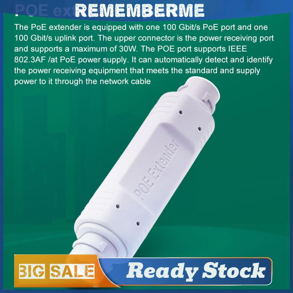 48V PoE Extender Comply พร้อม IEEE 802.3af/ 802.3at กันน้ํา Ethernet Extension 10/100Mbps สําหรับ Po