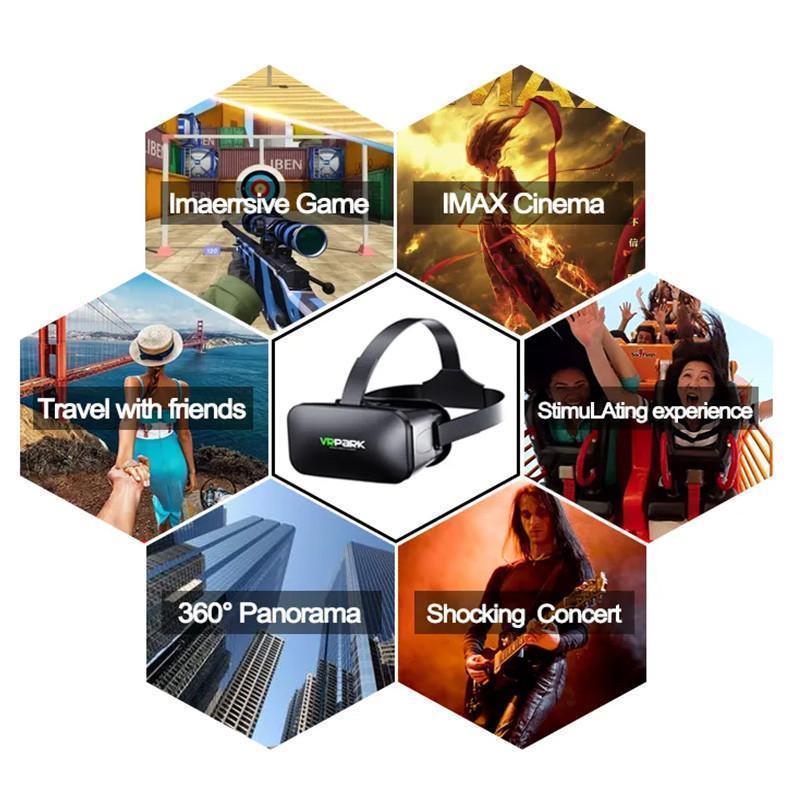 แว่นตา VR 3D แว่นตาเสมือนจริง VRPARK J20 สำหรับ iOS Android เกมสมาร์ทโฟน