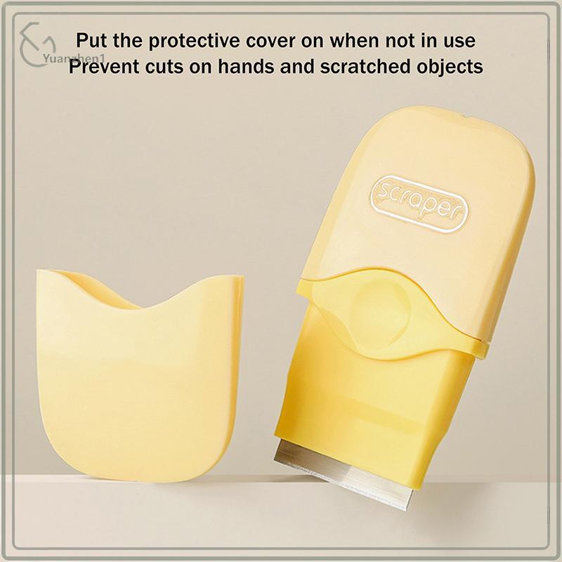 ZHEN 1/2 ชิ้น Professional Nail Art Stamping Scraper พร้อมฝาปิดมัลติฟังก์ชั่ทําความสะอาดพลั่วกาวสติก