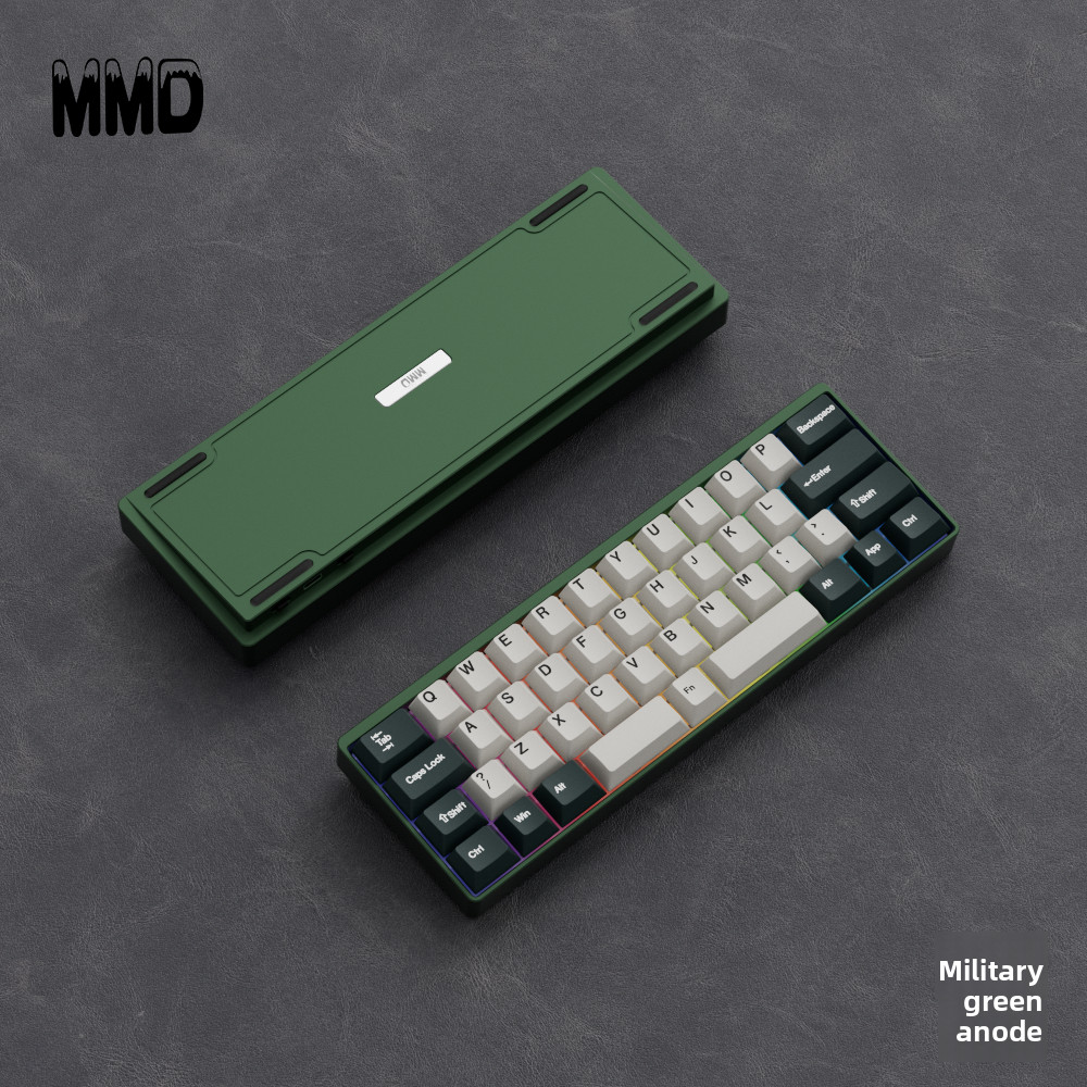 MMD KM40 v2 คีย์บอร์ดแบบกลไก Cnc อลูมิเนียม QMK/VIA Tri-mode ไร้สาย 2.4g บลูทูธออกแบบเกม O-ring คีย์บอร์ด
