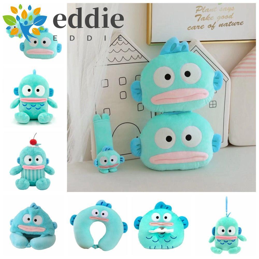 EDIE Joker Fish Plush Doll, Hooded Safety Belt Cover Clownfish Plush Toy,ตกแต่งรถ Mermaid Headgear U