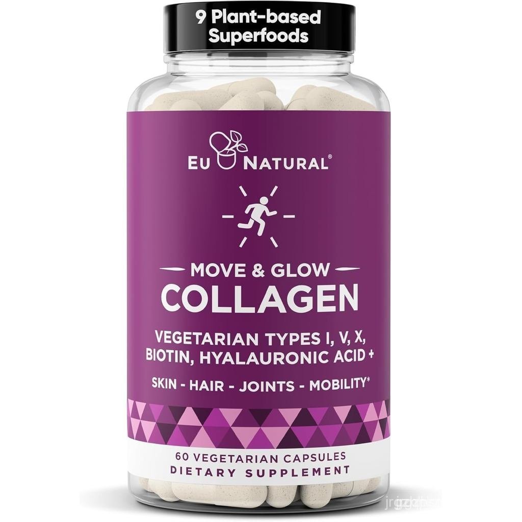 Move & Glow Collagen Pills for Women & Men – JJ Multi-Collagen (Type I-V-X) พร้อม Superfoods 9 Plant