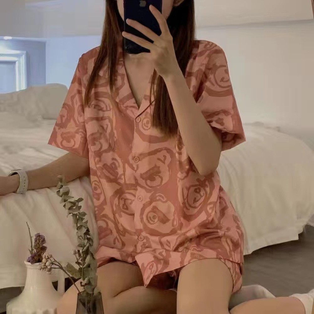 ชุดนอนผ้าคอตตอน แขนสั้นขาสั้น ลายการ์ตูน ผู้หญิง Women s pajamas LittleStar19 ✨Lzboi-1.th✨