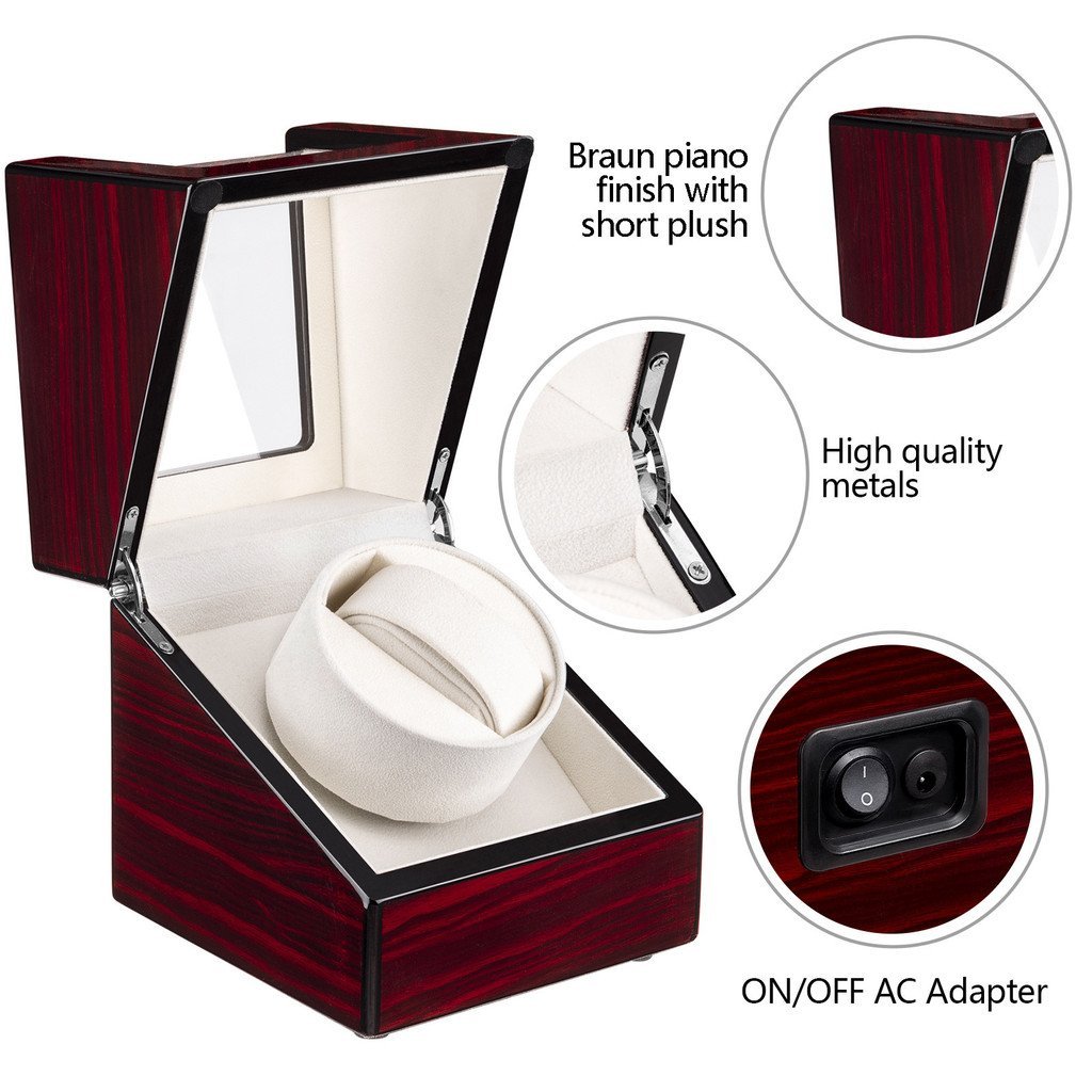 อัตโนมัติไฟฟ้าไม้เนื้อแข็งมอเตอร์กล่องนาฬิกากลไกหนังมอเตอร์เปลี่ยนอุปกรณ์นาฬิกานาฬิกา Shaker pu Marl